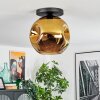 Ripoll ceiling light, globe light gold, 1-light source