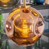Ripoll hanging light, globe light, pendant light gold, black, 5-light sources
