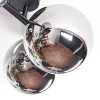 Chehalis ceiling light, globe light chrome, Smoke-coloured, 4-light sources