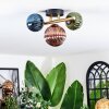 Chehalis ceiling light, globe light gold, black, 3-light sources
