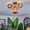 Chehalis ceiling light, globe light gold, black, 3-light sources