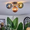 Chehalis ceiling light, globe light gold, black, 3-light sources