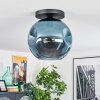 Ripoll ceiling light, globe light blue, 1-light source