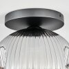 Ripoll ceiling light, globe light clear, Smoke-coloured, 1-light source
