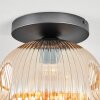 Ripoll ceiling light, globe light Amber, clear, 1-light source