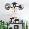 Gastor ceiling light, globe light Amber, clear, Smoke-coloured, 3-light sources