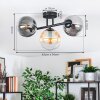 Gastor ceiling light, globe light Amber, clear, Smoke-coloured, 3-light sources