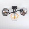 Gastor ceiling light, globe light Amber, clear, Smoke-coloured, 3-light sources