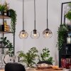 Ripoll hanging light, globe light, pendant light Ecru, black, 3-light sources