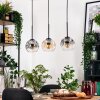 Ripoll hanging light, globe light, pendant light Ecru, black, 3-light sources