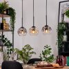 Ripoll hanging light, globe light, pendant light Ecru, black, 3-light sources