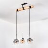 Ripoll hanging light, globe light, pendant light Ecru, black, 3-light sources