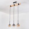 Ripoll hanging light, globe light, pendant light Ecru, black, 3-light sources