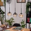 Ripoll hanging light, globe light, pendant light Ecru, black, 3-light sources