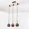 Ripoll hanging light, globe light, pendant light Ecru, black, 3-light sources