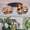 Ripoll ceiling light, globe light chrome, Smoke-coloured, 4-light sources