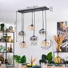 Apedo hanging light, pendant light Amber, clear, Smoke-coloured, 6-light sources