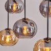 Apedo hanging light, pendant light Amber, Smoke-coloured, 6-light sources