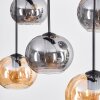 Apedo hanging light, pendant light Amber, Smoke-coloured, 6-light sources