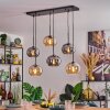 Apedo hanging light, pendant light Amber, Smoke-coloured, 6-light sources