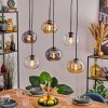 Apedo hanging light, pendant light Amber, clear, Smoke-coloured, 6-light sources