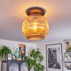 Ripoll ceiling light, globe light Amber, 1-light source