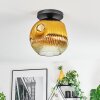 Ripoll ceiling light, globe light gold, clear, 1-light source