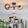 Gastor ceiling light, globe light Amber, clear, Smoke-coloured, 3-light sources