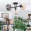 Gastor ceiling light, globe light Amber, clear, Smoke-coloured, 3-light sources
