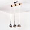 Ripoll hanging light, globe light, pendant light Ecru, black, 3-light sources