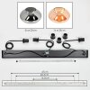 Mertola hanging light, pendant light black, 3-light sources