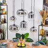 Apedo hanging light, pendant light clear, Smoke-coloured, 6-light sources