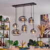 Apedo hanging light, pendant light clear, Smoke-coloured, 6-light sources