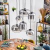 Apedo hanging light, pendant light clear, Smoke-coloured, 6-light sources
