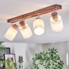 Fallhagen ceiling light, ceiling spotlight chrome, Dark wood, 4-light sources
