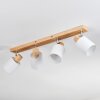 Fallhagen ceiling light, ceiling spotlight chrome, Light wood, 4-light sources