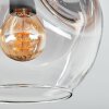 Ripoll ceiling light, globe light Amber, clear, Smoke-coloured, 3-light sources
