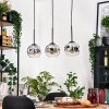 Ripoll hanging light, globe light, pendant light Ecru, black, 3-light sources