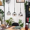 Ripoll hanging light, globe light, pendant light Ecru, black, 3-light sources