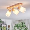 Fallhagen ceiling light, ceiling spotlight chrome, Light wood, 3-light sources