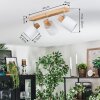 Fallhagen ceiling light, ceiling spotlight chrome, Light wood, 3-light sources