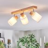 Fallhagen ceiling light, ceiling spotlight chrome, Light wood, 3-light sources