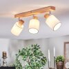 Fallhagen ceiling light, ceiling spotlight chrome, Light wood, 3-light sources