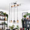 Ripoll hanging light, globe light, pendant light Ecru, black, 3-light sources