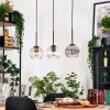 Koyoto hanging light, globe light, pendant light Ecru, black, 3-light sources