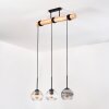 Koyoto hanging light, globe light, pendant light Ecru, black, 3-light sources