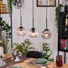 Koyoto hanging light, globe light, pendant light Ecru, black, 3-light sources