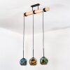 Ripoll hanging light, globe light, pendant light Ecru, black, 3-light sources
