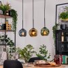 Ripoll hanging light, globe light, pendant light Ecru, black, 3-light sources