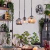 Ripoll hanging light, globe light, pendant light Ecru, black, 3-light sources
